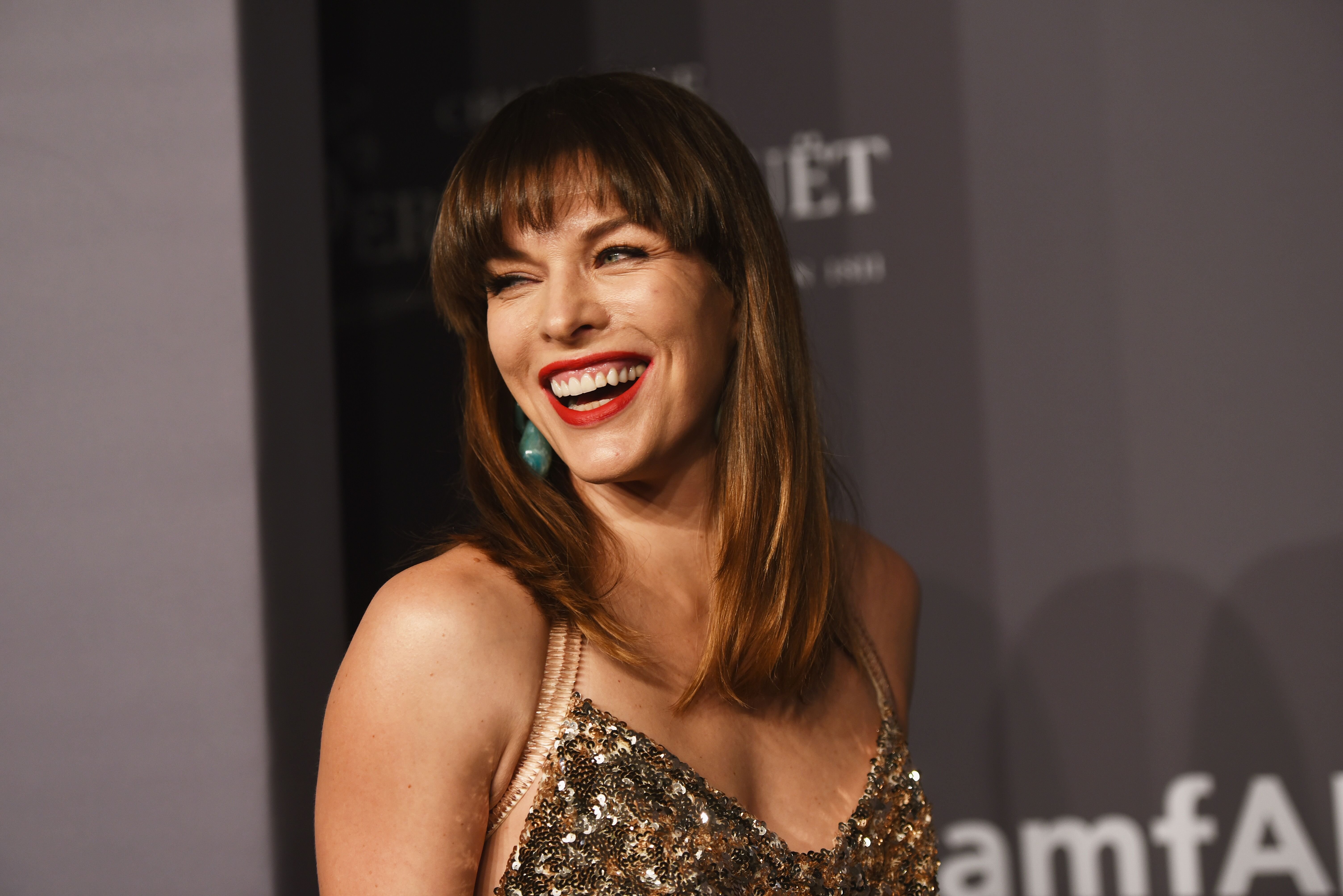 Milla Jovovich attends the amfAR New York Gala 2019 at Cipriani Wall Street in New York City | Photo: Getty Images