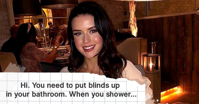 Sarah Yates dining in a restaurant. | Source: twitter.com/MENnewsdesk