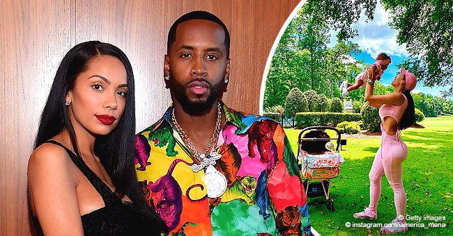 Safaree's Wife Erica Mena & Their Baby Girl Stroll in Matching Pink ...