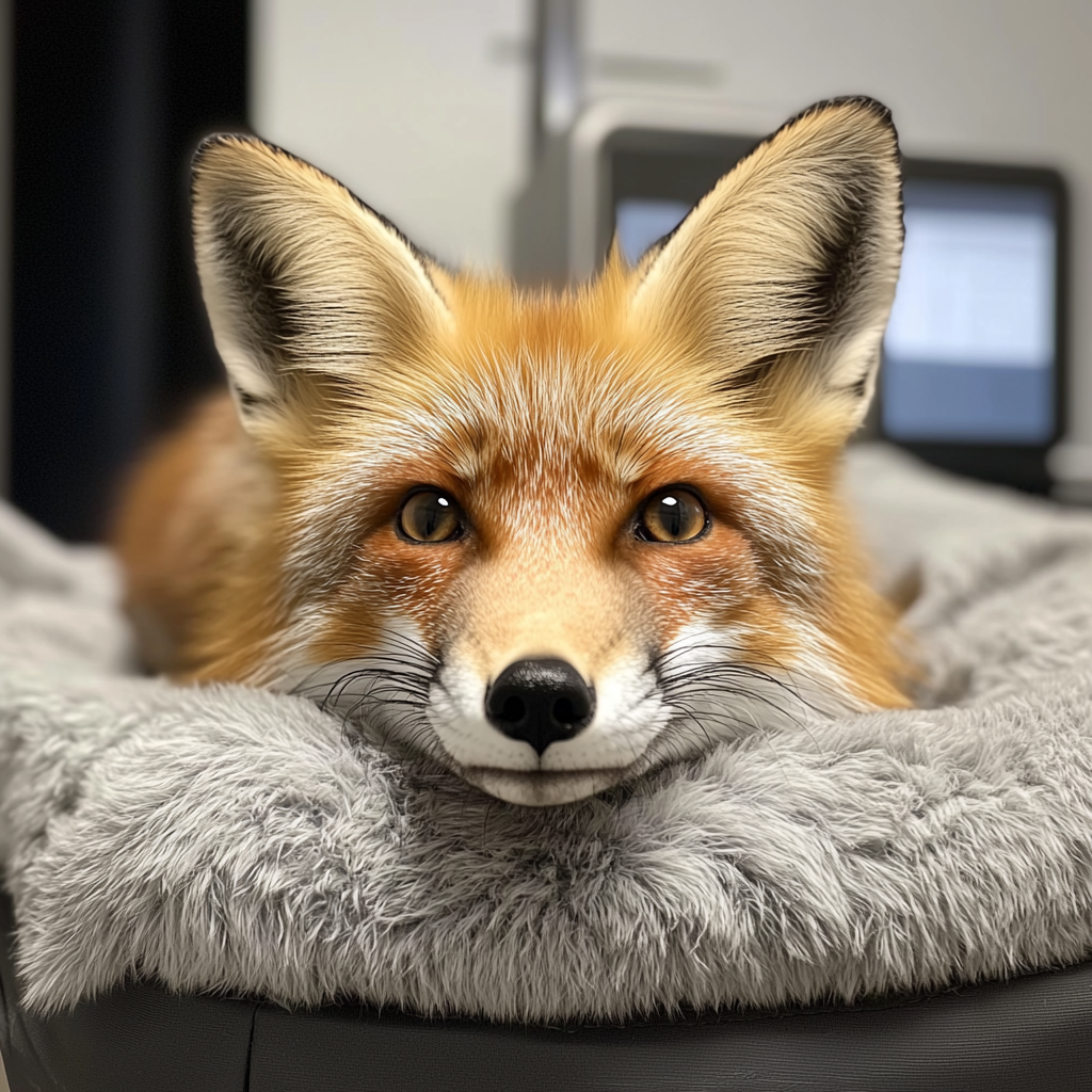 A fox in a vet clinic | Source: Midjourney