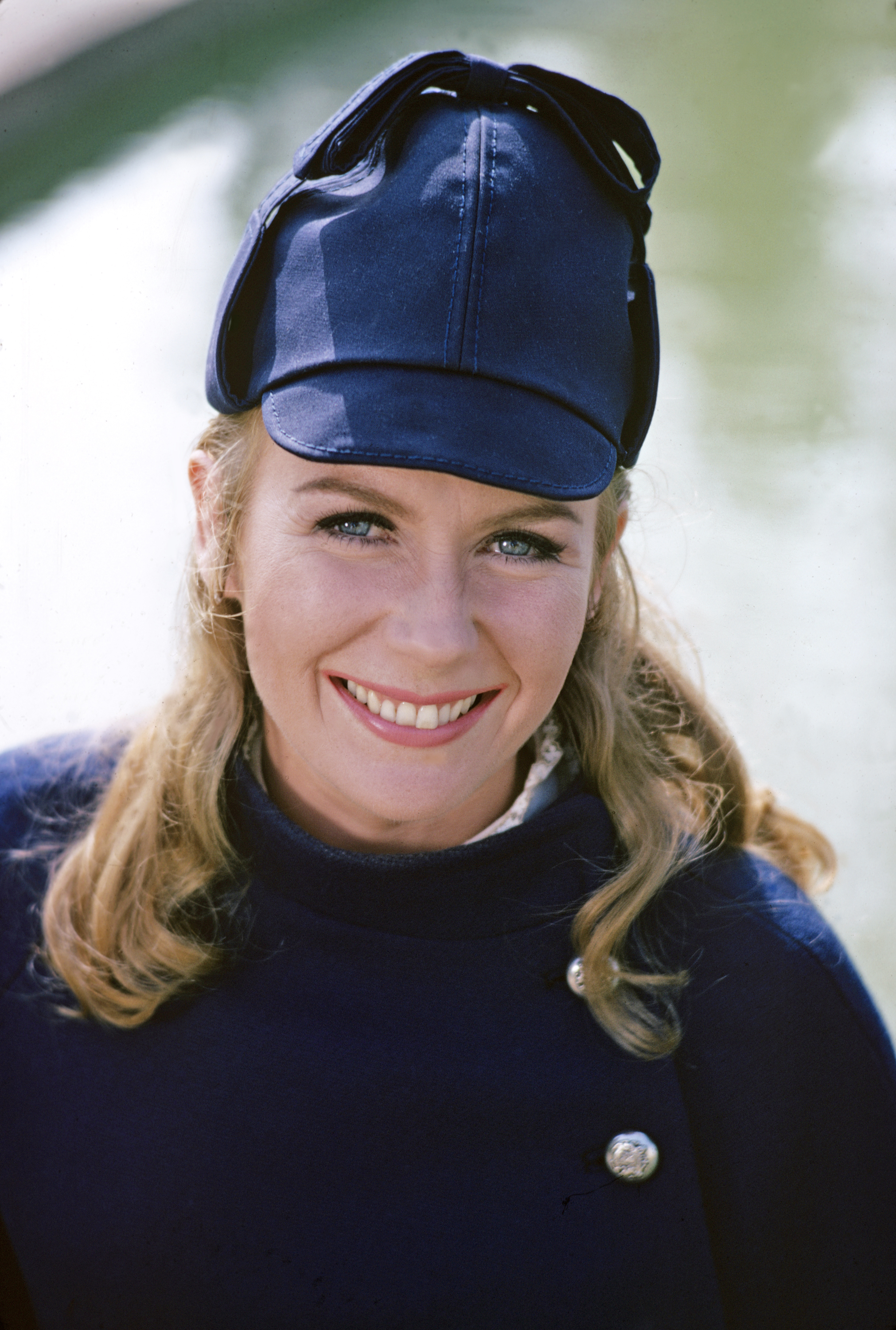 Juliet Mills on the set of 