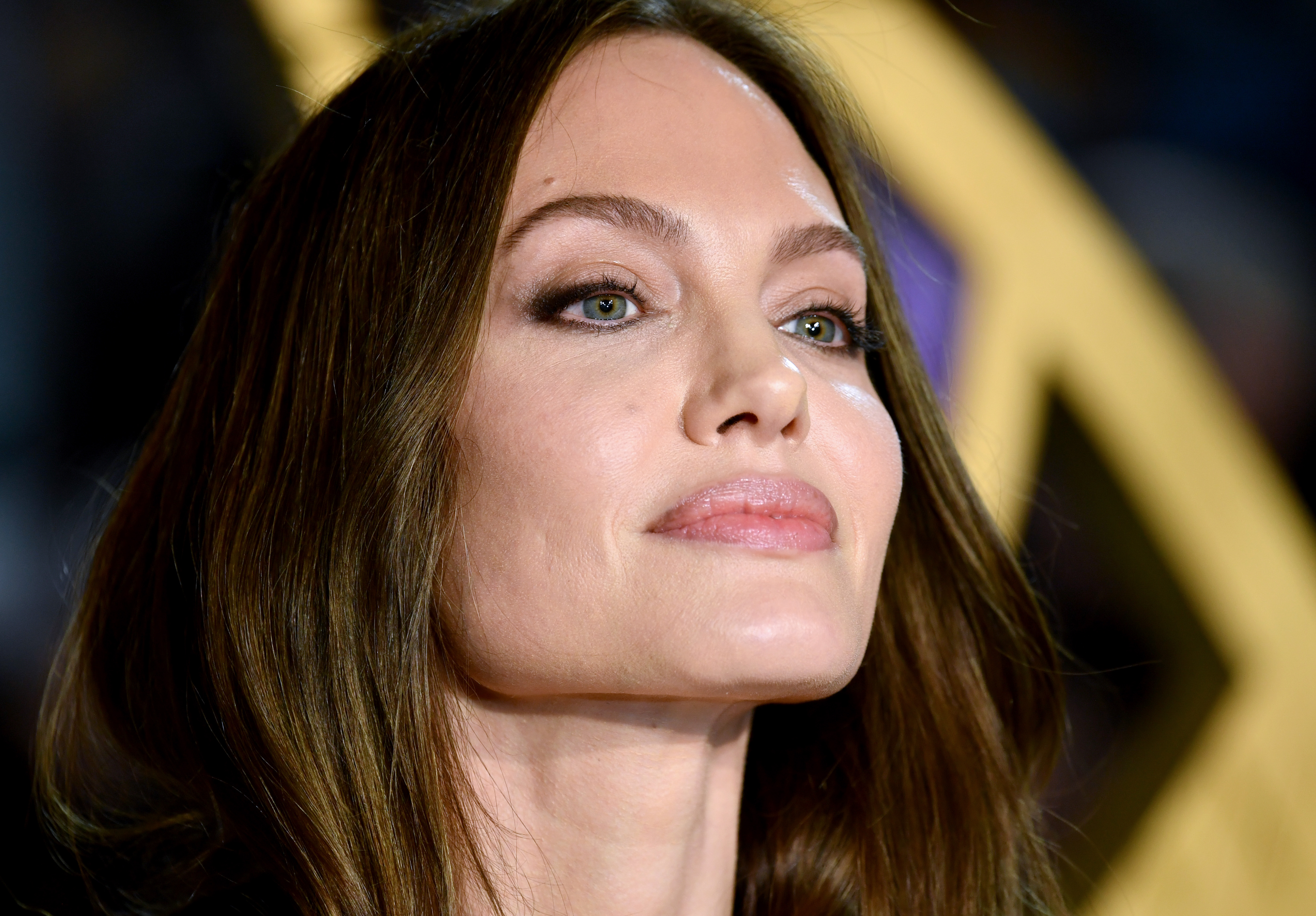 Angelina Jolie attending the UK Gala screening of Marvel Studios' "Eternals" at BFI IMAX Waterloo in London, England on October 27, 2021. | Source: Getty Images