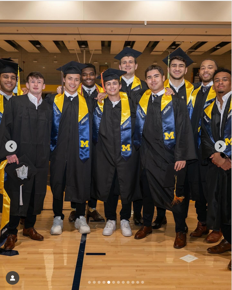 Joaquin Consuelos and his classmates on graduation, from a post dated May 26, 2025 | Instagram/joaquinconsuelos