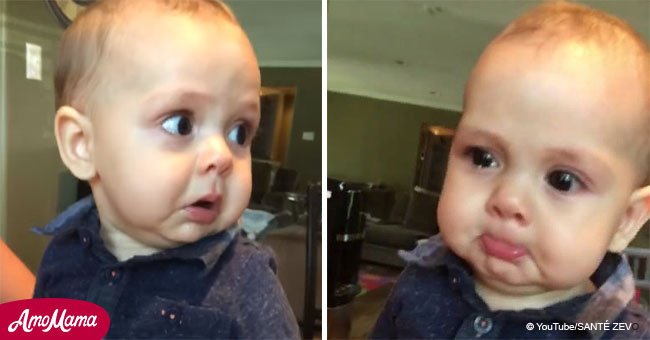 Baby starts crying when he hears a clarinet