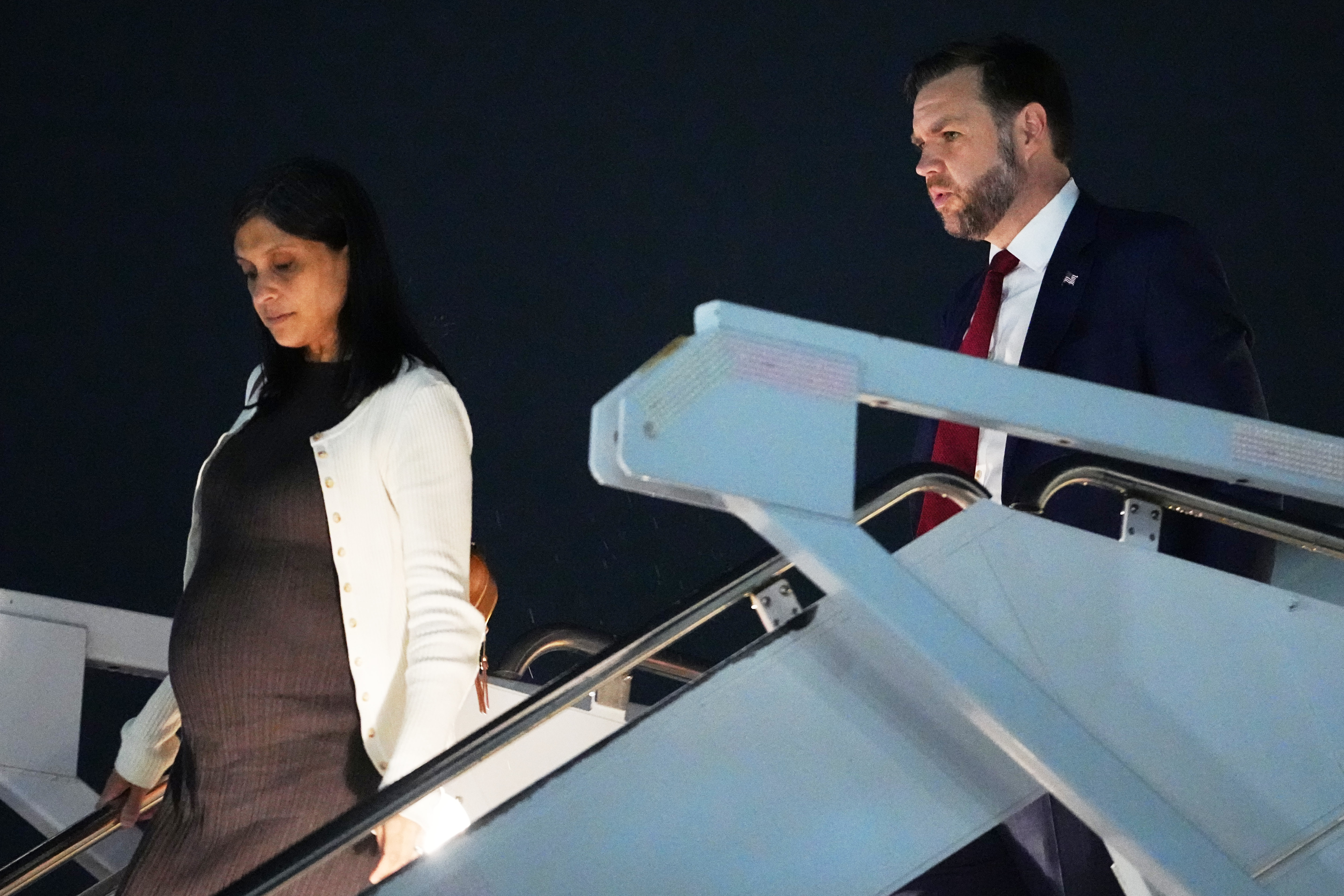 Fashion critic Vanessa Friedman argued that Usha and the other two women, whose pregnancies have overlapped in recent months, have projected a consistent public image by choosing outfits that prominently highlight their baby bumps. | Source: Getty Images