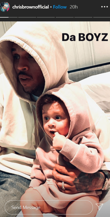 A candid photo of Chris Brown and his son Aeko Catori. | Source: Instagram/chrisbrownofficial