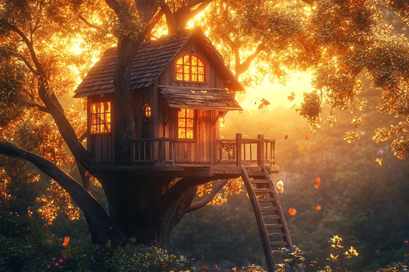 A cute treehouse | Source: Midjourney