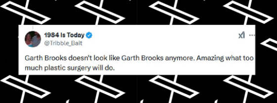 Netizen comment about Garth Brooks' appearance at Jimmy Carter's funeral, posted on January 10, 2025. | Source: X/Tribble_Bait