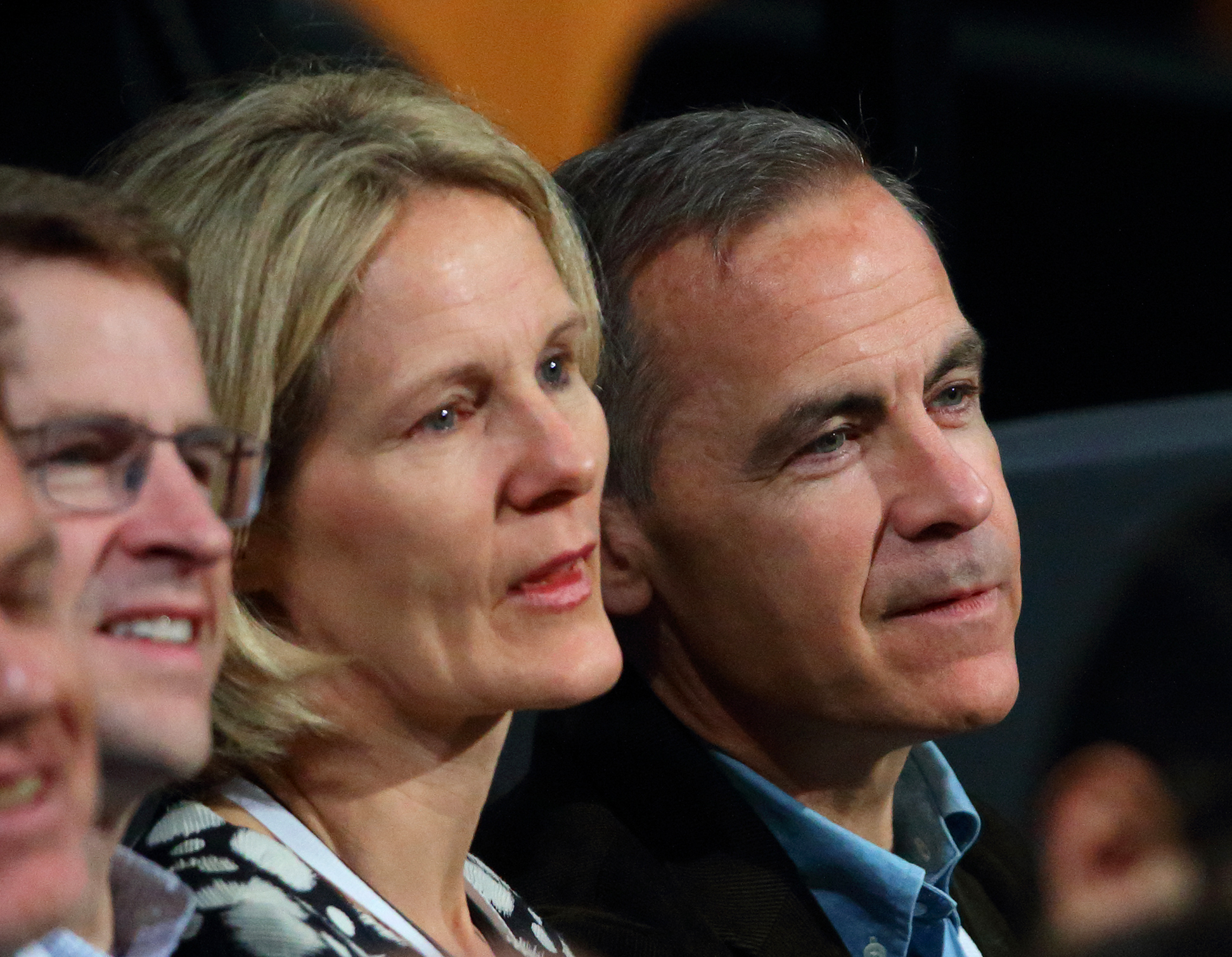 Mark Carney and Diana Fox Carney attend US President Barack Obama's "Town Hall" discussion at the Royal Horticultural Halls in London, England, on April 23, 2016 | Source: Getty Images