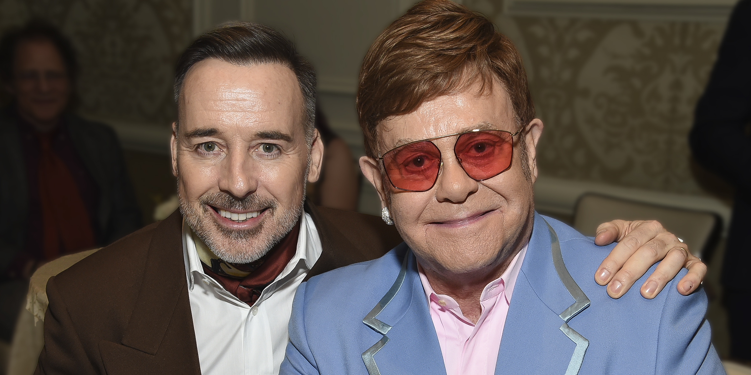 David Furnish and Elton John. | Source: Getty Images