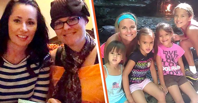 [Left] A picture of Laura Ruffino with her friend Liz Diamond; [Right] Liz with her kids. | Photo: facebook.com/cgtnenespanol   facebook.com/Kiss925