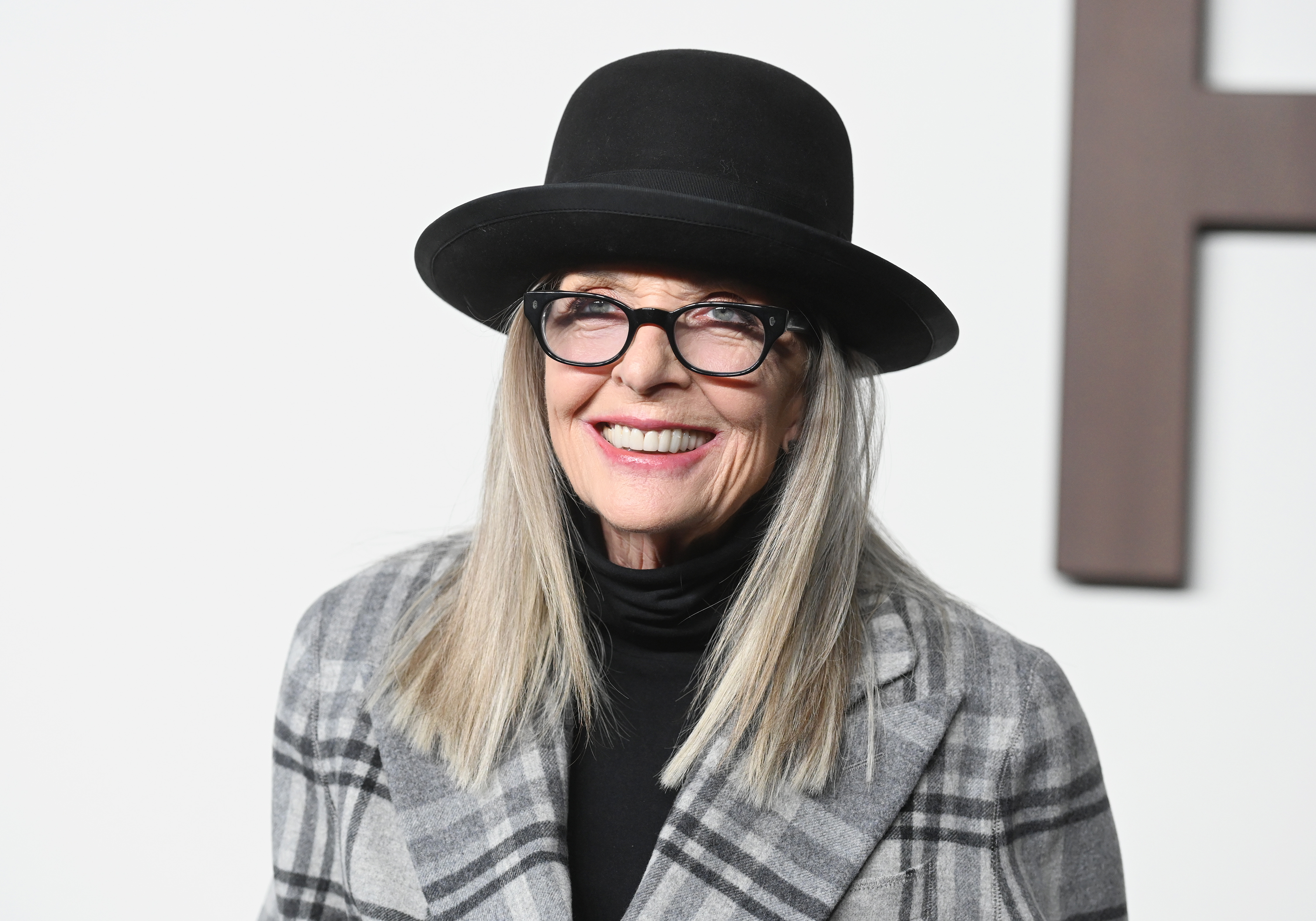 Diane Keaton at the Ralph Lauren Spring 2024 Ready To Wear Fashion Show at the Brooklyn Navy Yard on September 8, 2023, in Brooklyn, New York. | Source: Getty Images