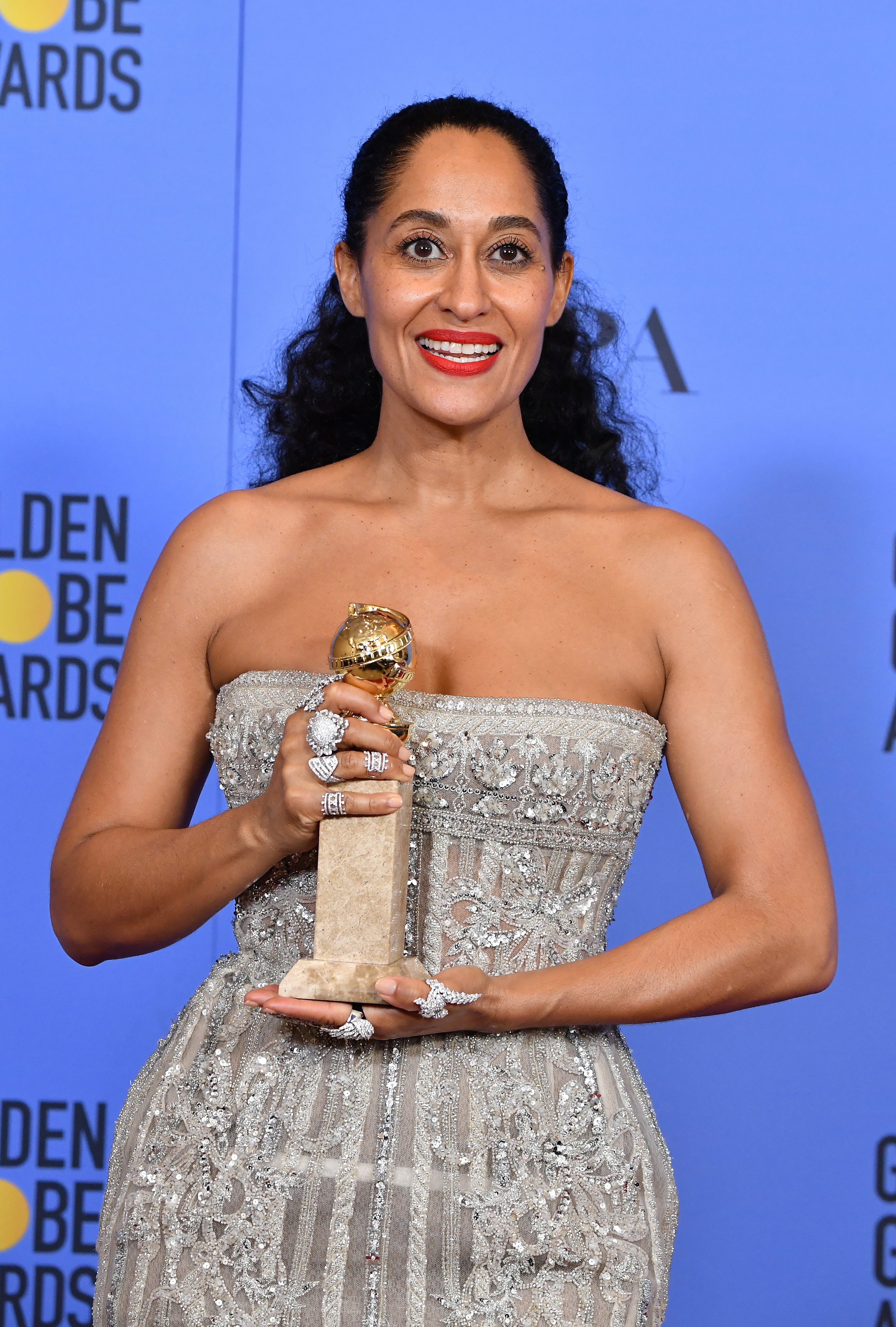 Tracee Ellis Ross in the press room during the 74th Annual Golden Globe Awards on January 8, 2017, in Beverly Hills, California. | Source: Getty Images