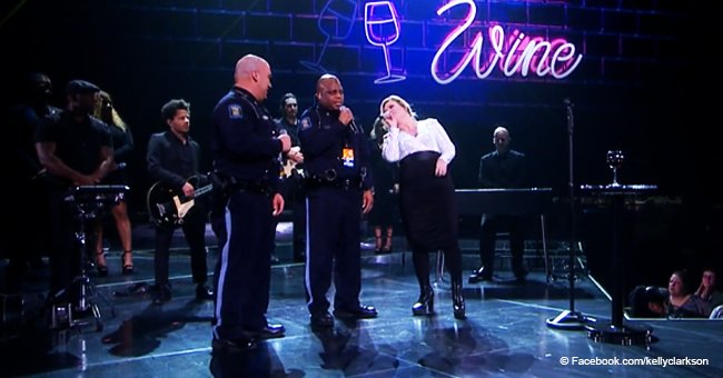 American superstar surprises audience inviting Kansas Hwy Patrol troopers to join her on stage