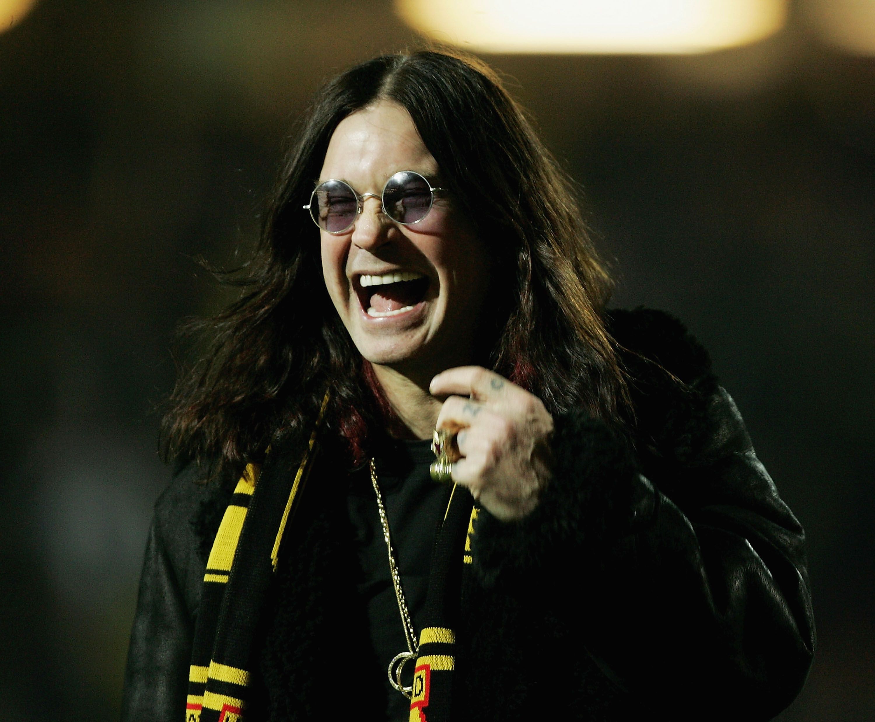 Ozzy Osbourne during the Carling Cup Quarter final match between Watford and Portsmouth at Vicarage Road on November 30, 2004 in Watford, England. | Source: Getty Images