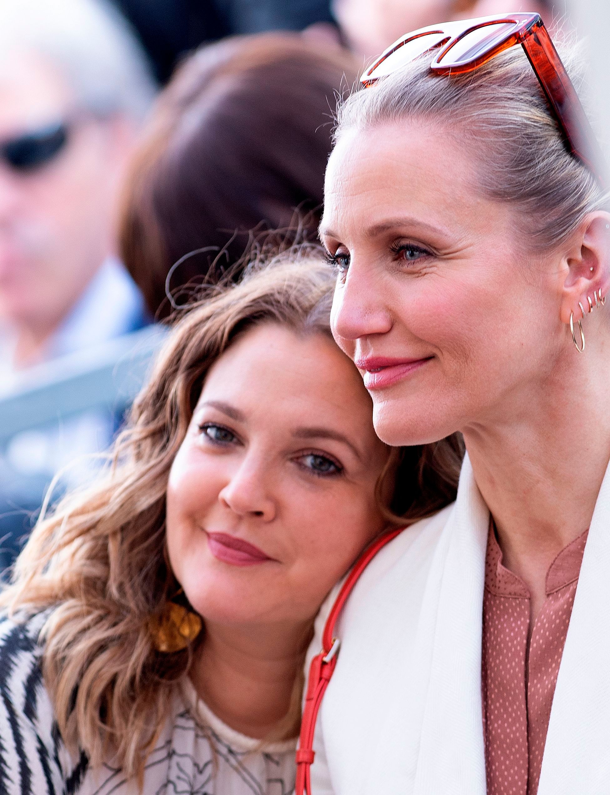 Drew Barrymore and Cameron Diaz during Lucy Liu's Walk of Fame ceremony in Hollywood on May 1, 2019. | Source: Getty Images