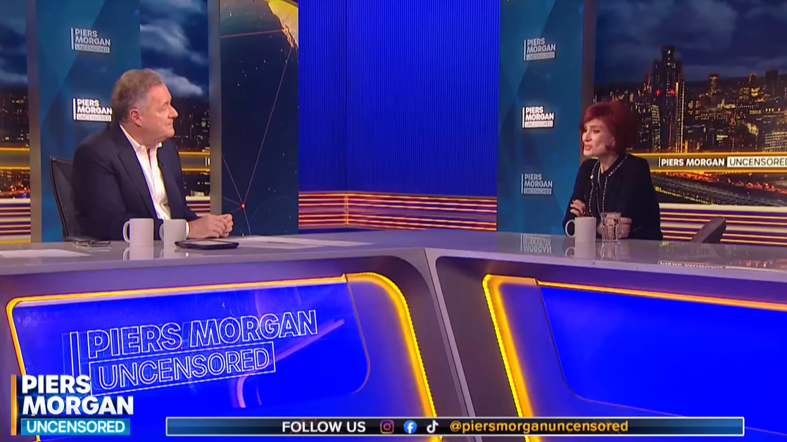 Sharon Osbourne sits down with Piers Morgan for her first interview since Ozzy's death, sharing emotional details about his final moments, as posted on December 11, 2025 | Source: Youtube/PiersMorganUncensored