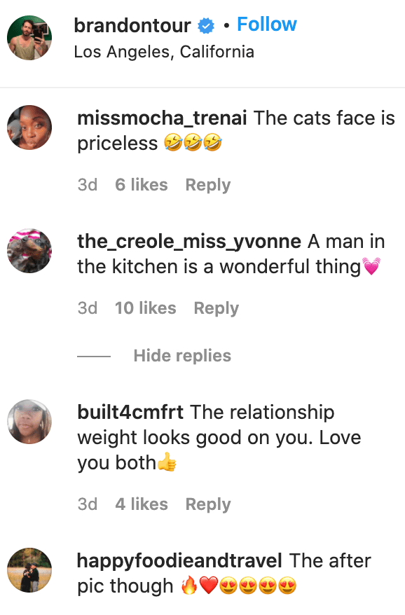 Fans' comments on Brandon Frankel's photo. | Source: Instagram/brandontour