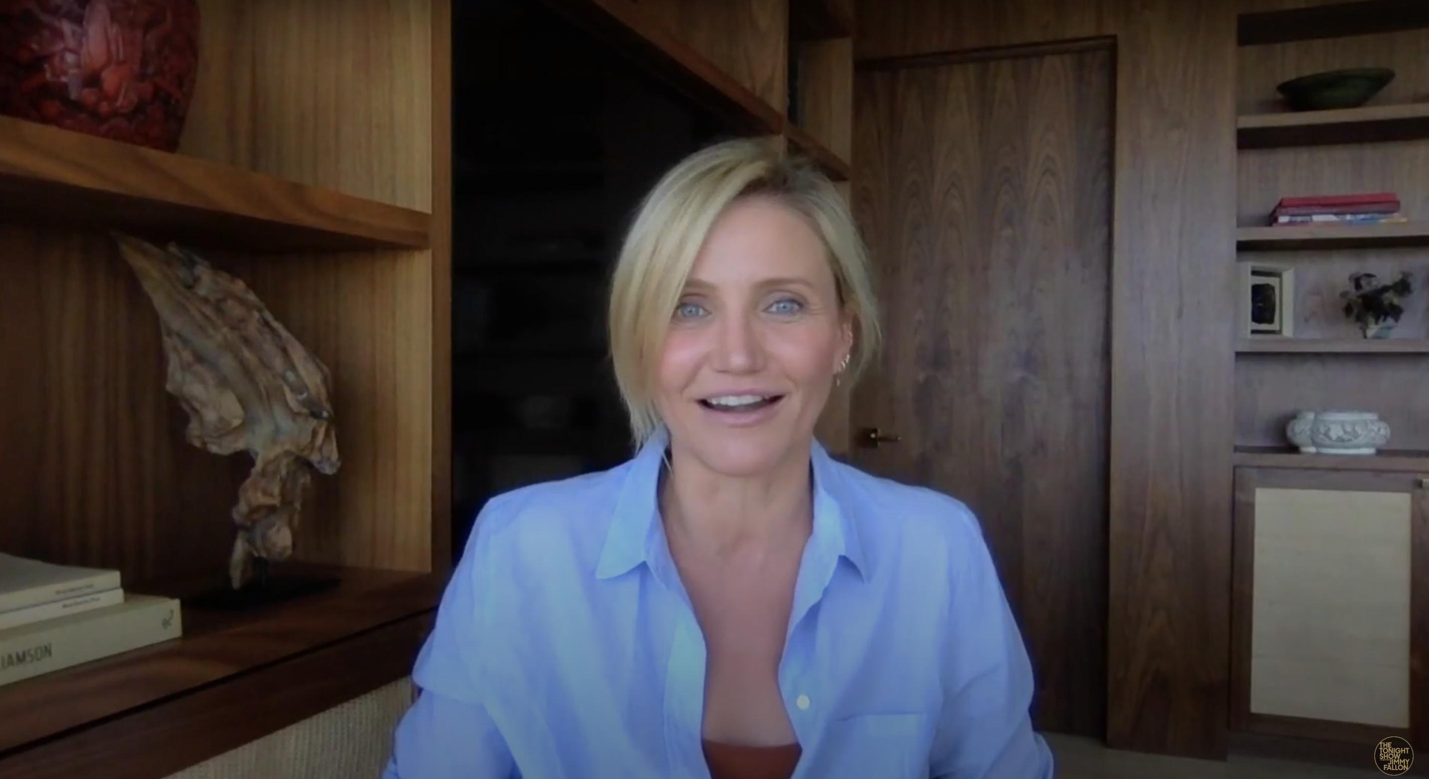 Cameron Diaz during an interview on July 23, 2020 | Source: YouTube/TheTonightShowStarringJimmyFallon