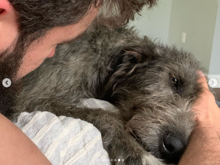 Jason Kelce gently comforting Winnie, capturing their close bond, posted on March 14, 2024 | Source: Instagram/kykelce