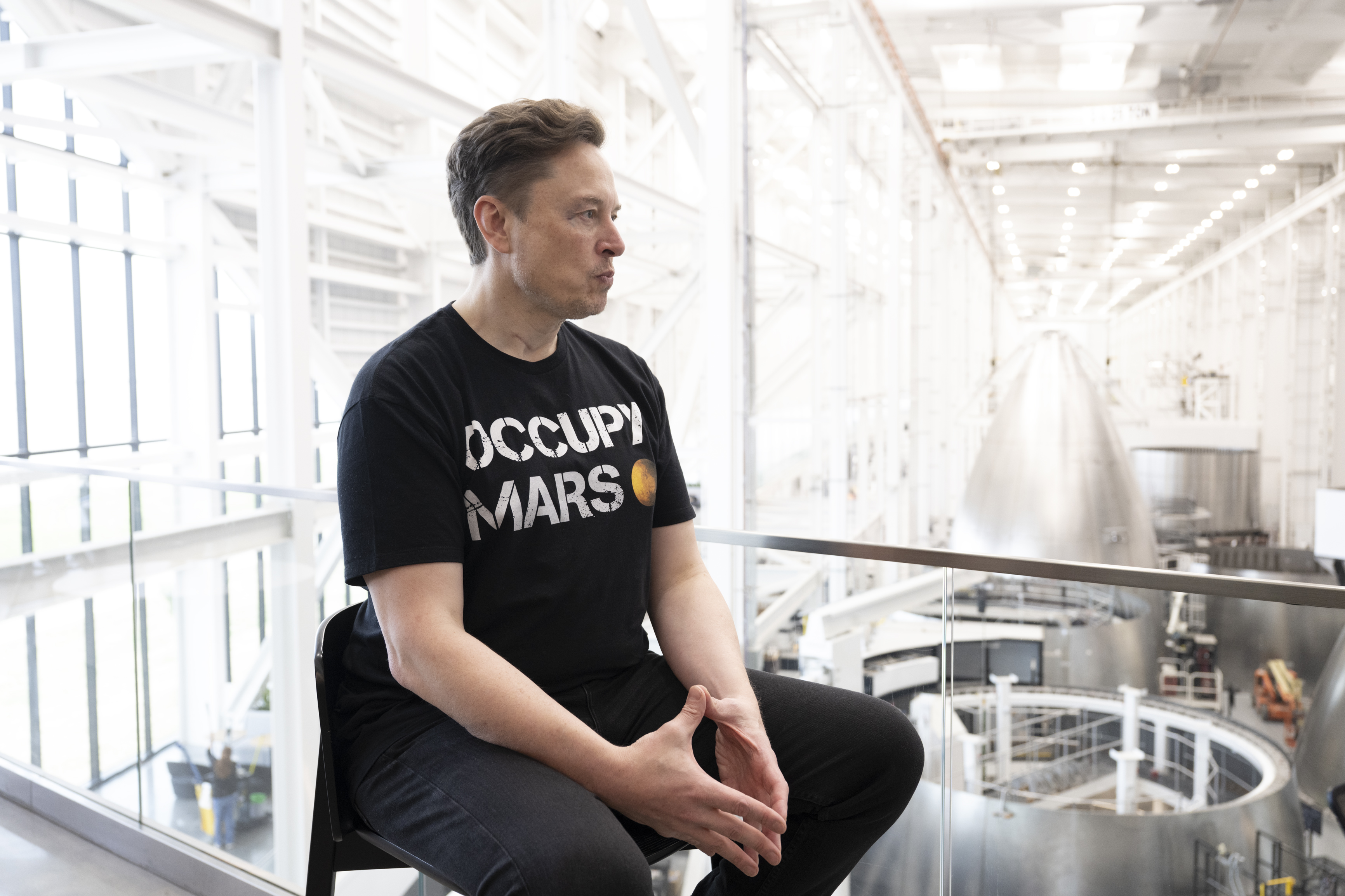 Elon Musk at Space X in Brownsville, Texas, on May 27, 2025 | Source: Getty Images