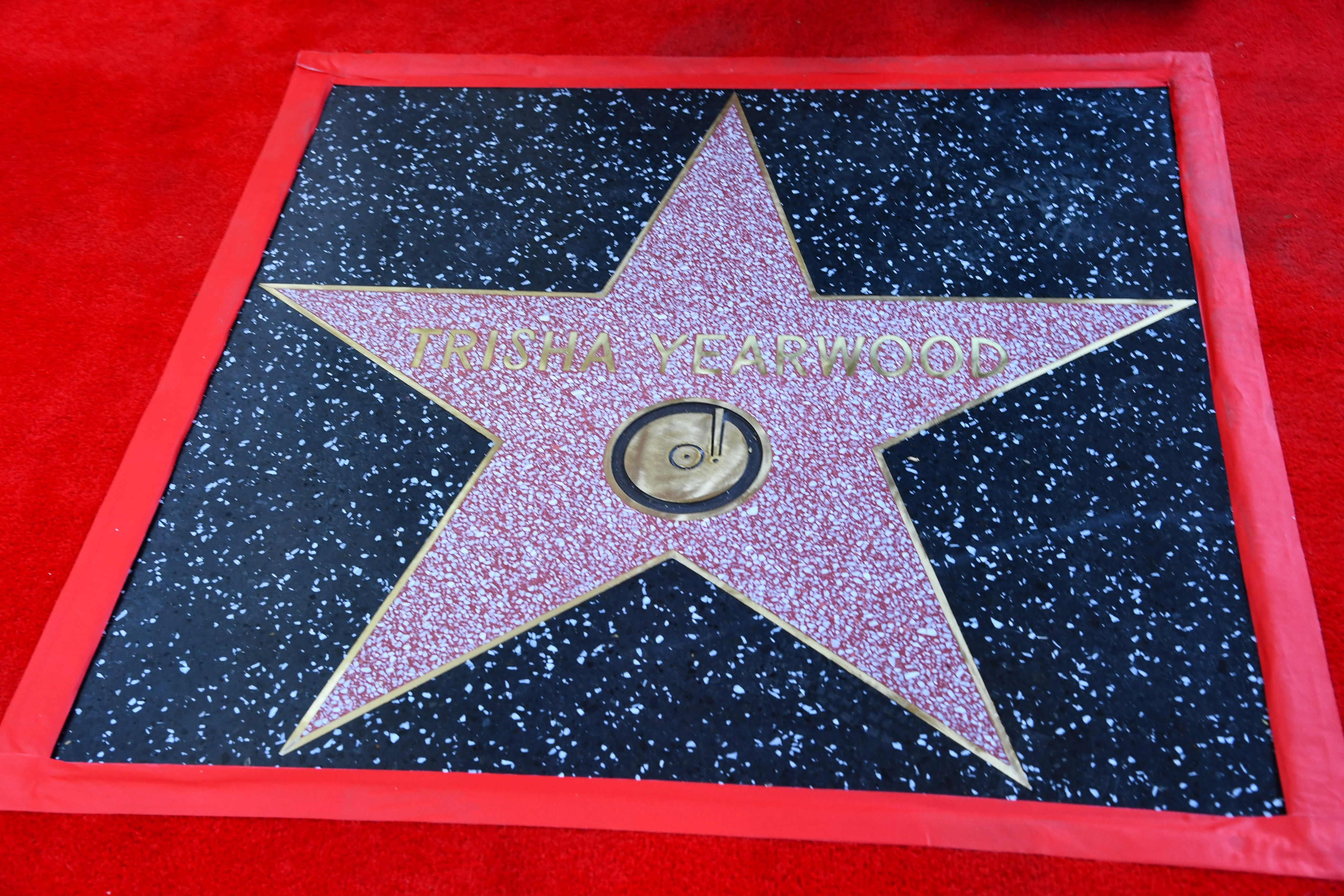 View of Trisha Yearwood's star during the ceremony honoring Trisha Yearwood with a Star on the Hollywood Walk of Fame on March 24, 2025 | Source: Getty Images