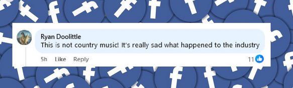 A fan comments on Jelly Roll representing the country music genre at the 2024 Billboard Music Awards, from a post dated December 12, 2024 | Source: Facebook/cmt