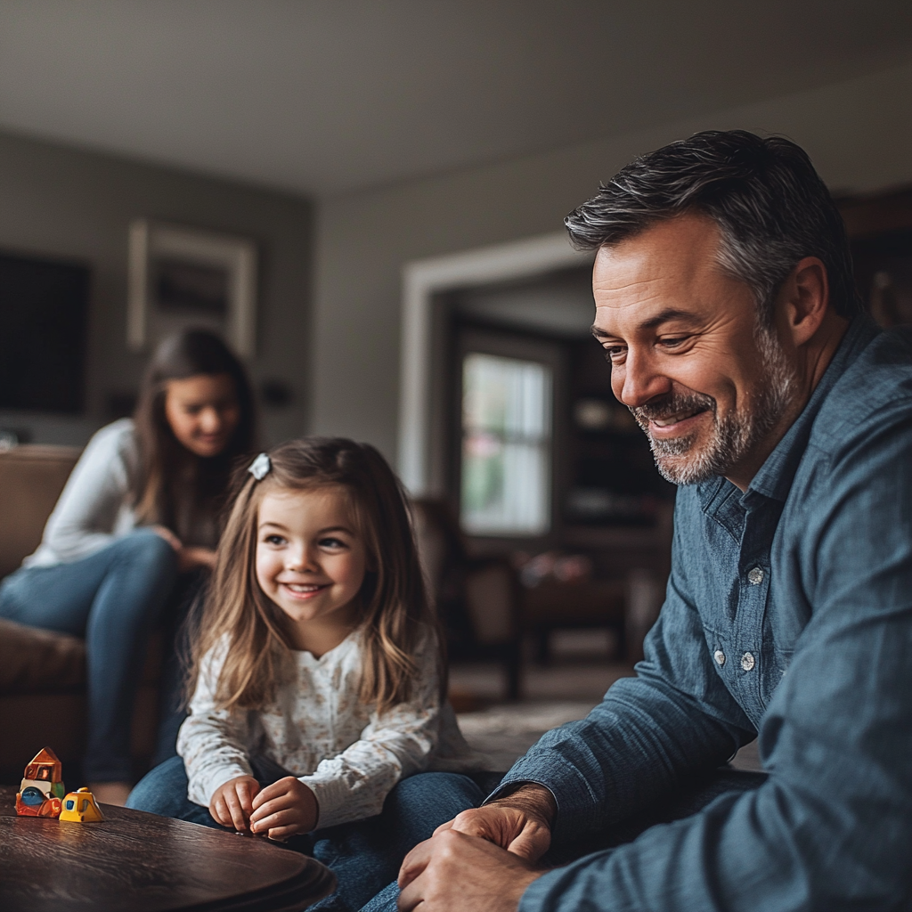 Parents playing with their daughter | Source: Midjourney