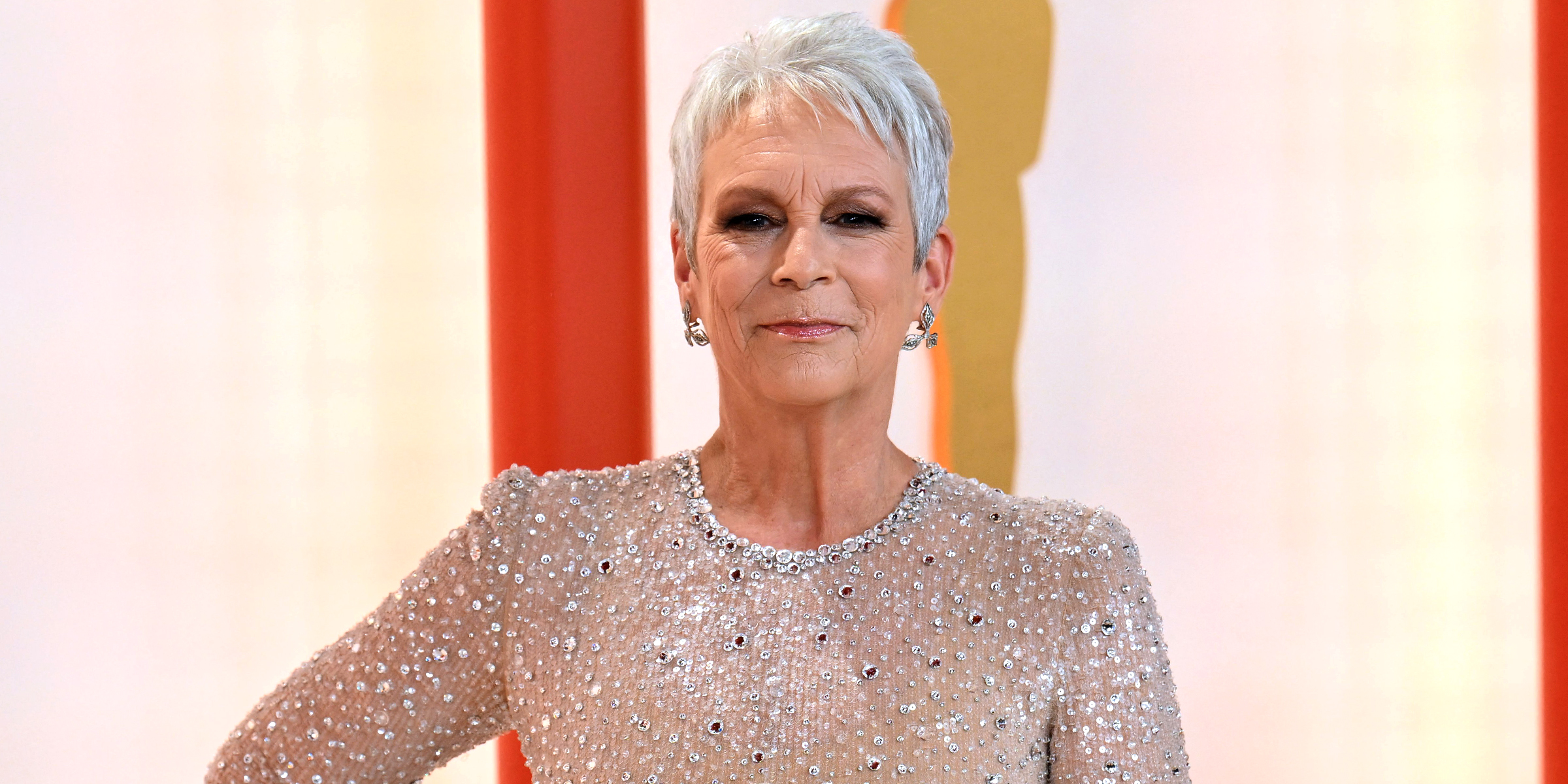 64-Year-Old Jamie Lee Curtis Rocks Her Gray Hair in a Dazzling Dolce ...