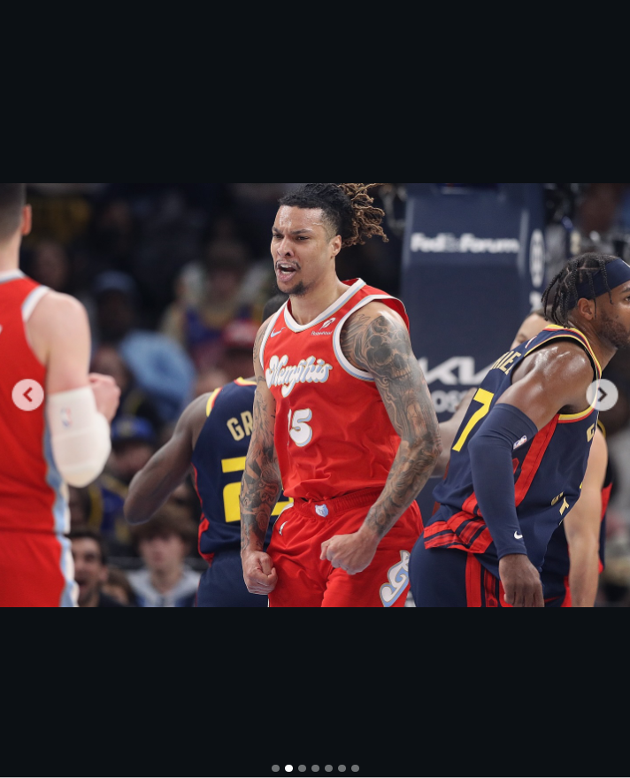 Brandon Clarke reacts during a Memphis Grizzlies game in a photo from his final Instagram post. | Source: Instagram/brandon_clarke23