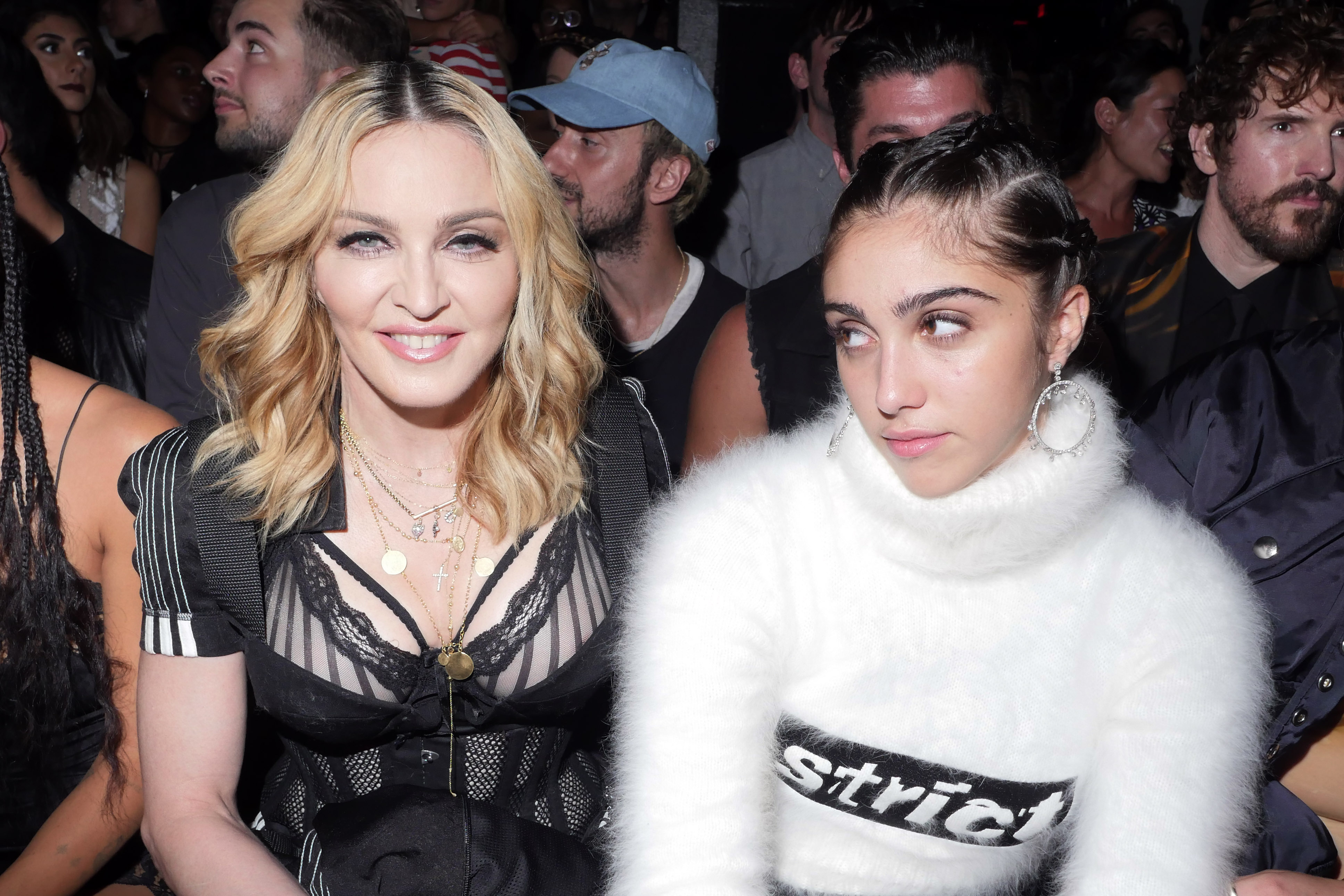 Lourdes Leon gazes at Madonna at the Alexander Wang show for Spring/Summer 2017 during New York Fashion Week on September 10, 2016
