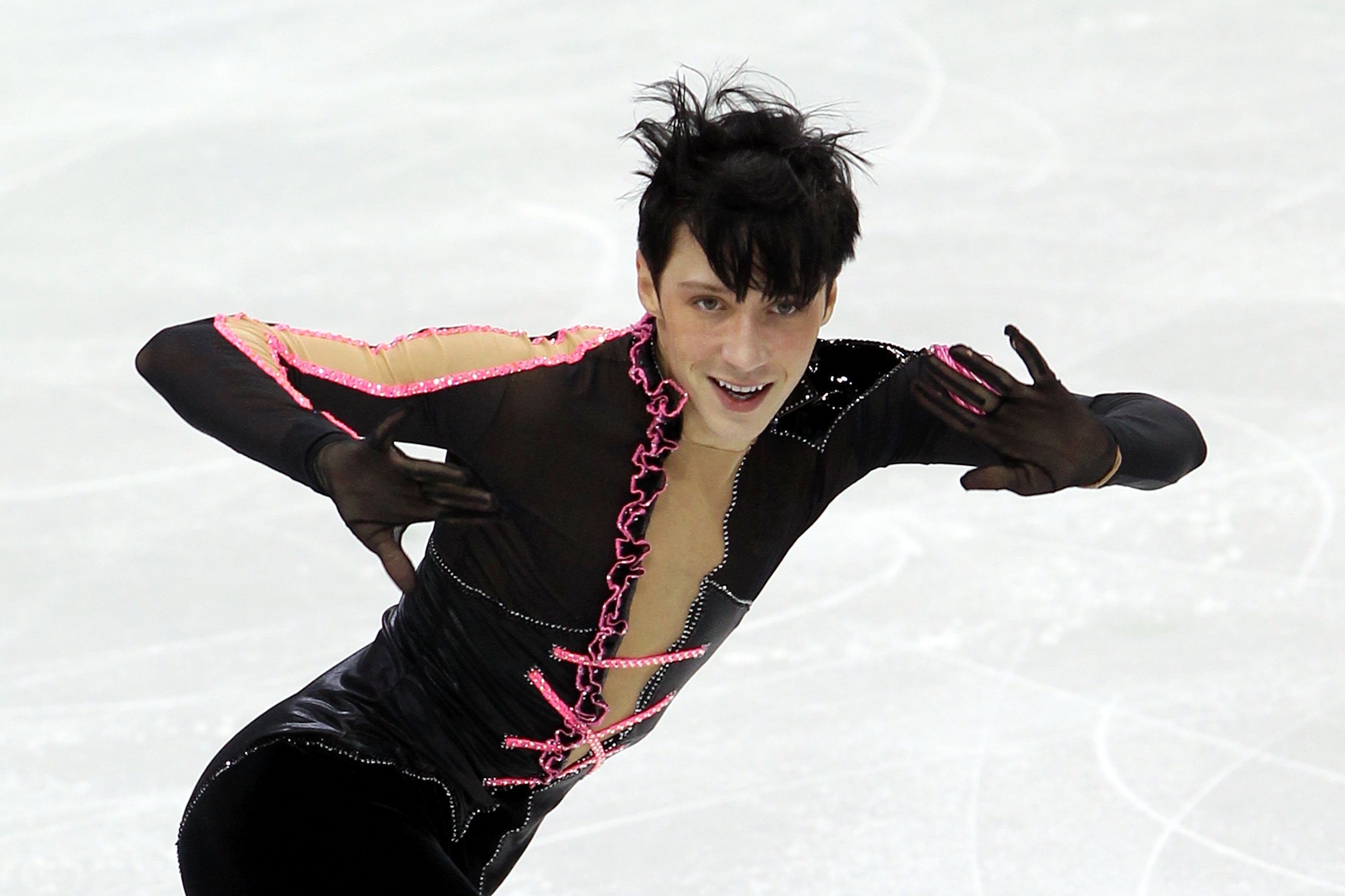 Johnny Weir of the United States competes at the Vancouver 2010 Winter Olympics at the Pacific Coliseum in Vancouver, Canada on February 16, 2010 | Source: Getty Images