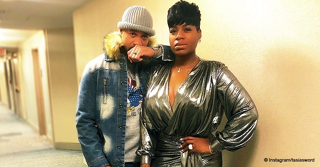 Fantasia's husband gets dragged for his pose & outfit in pic with wife who's in a skimpy mini-dress
