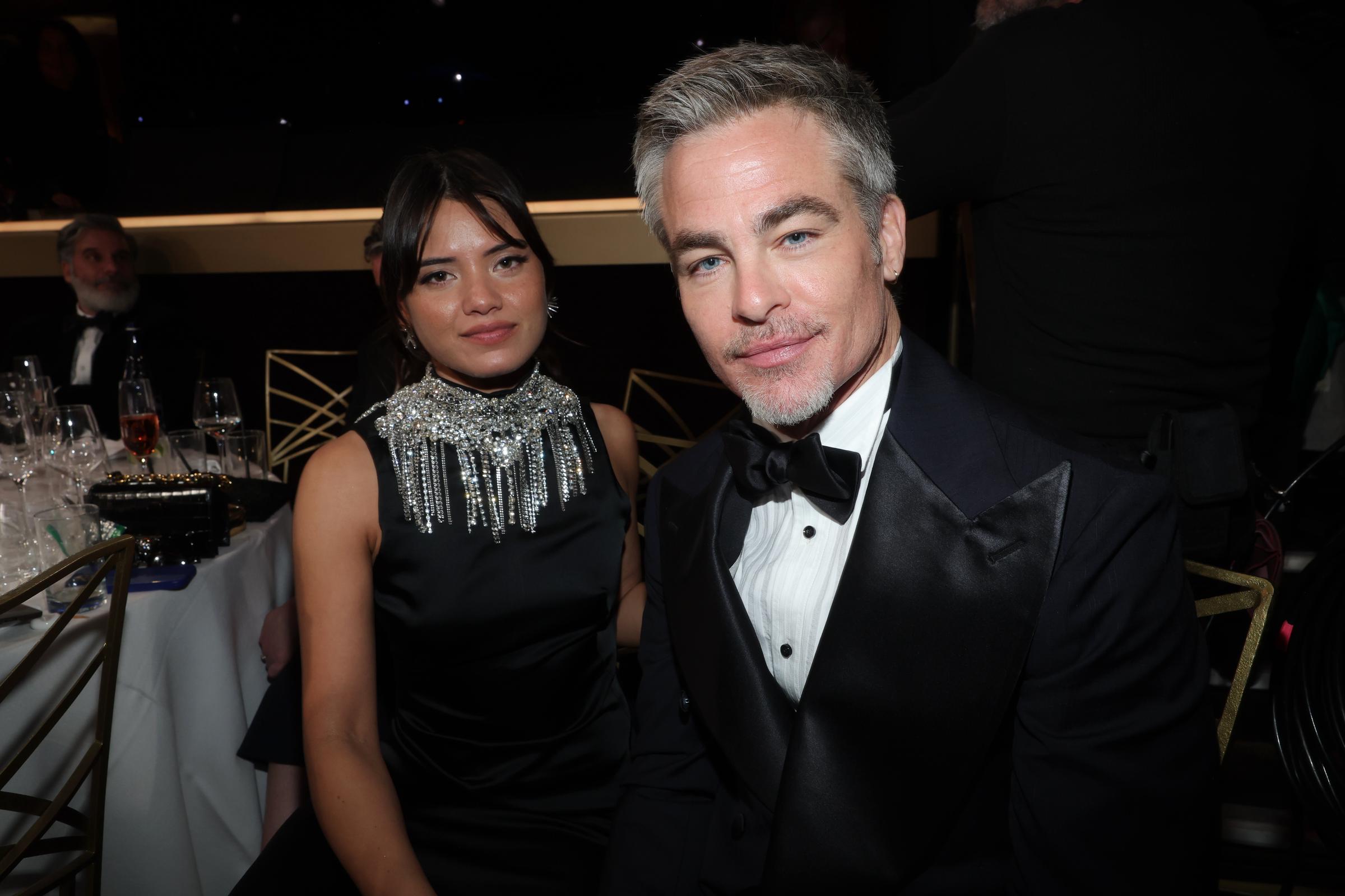 Chris Pine and Keana Sky Wenger attend the 83rd annual Golden Globe Awards at The Beverly Hilton on January 11, 2026, in Beverly Hills, California | Source: Getty Images