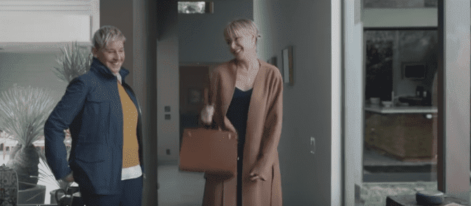 Ellen DeGeneres and Portia de Rossi in the 2020 Super Bowl commercial for Amazon Alexa. | Source: YouTube/ TheEllenShow