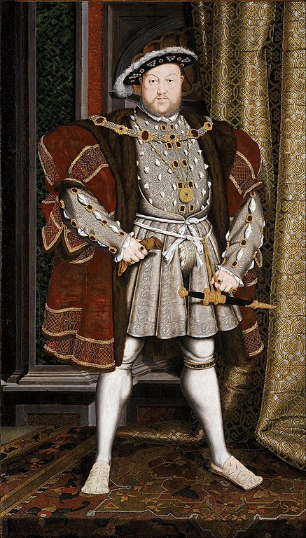 King Henry VIII 1491 to 1547  | Source: Wikimedia Commons/ After Hans Holbein creator QS:P170,Q4233718,P1877,Q48319 , After Hans Holbein the Younger - Portrait of Henry VIII - Google Art Project, marked as public domain