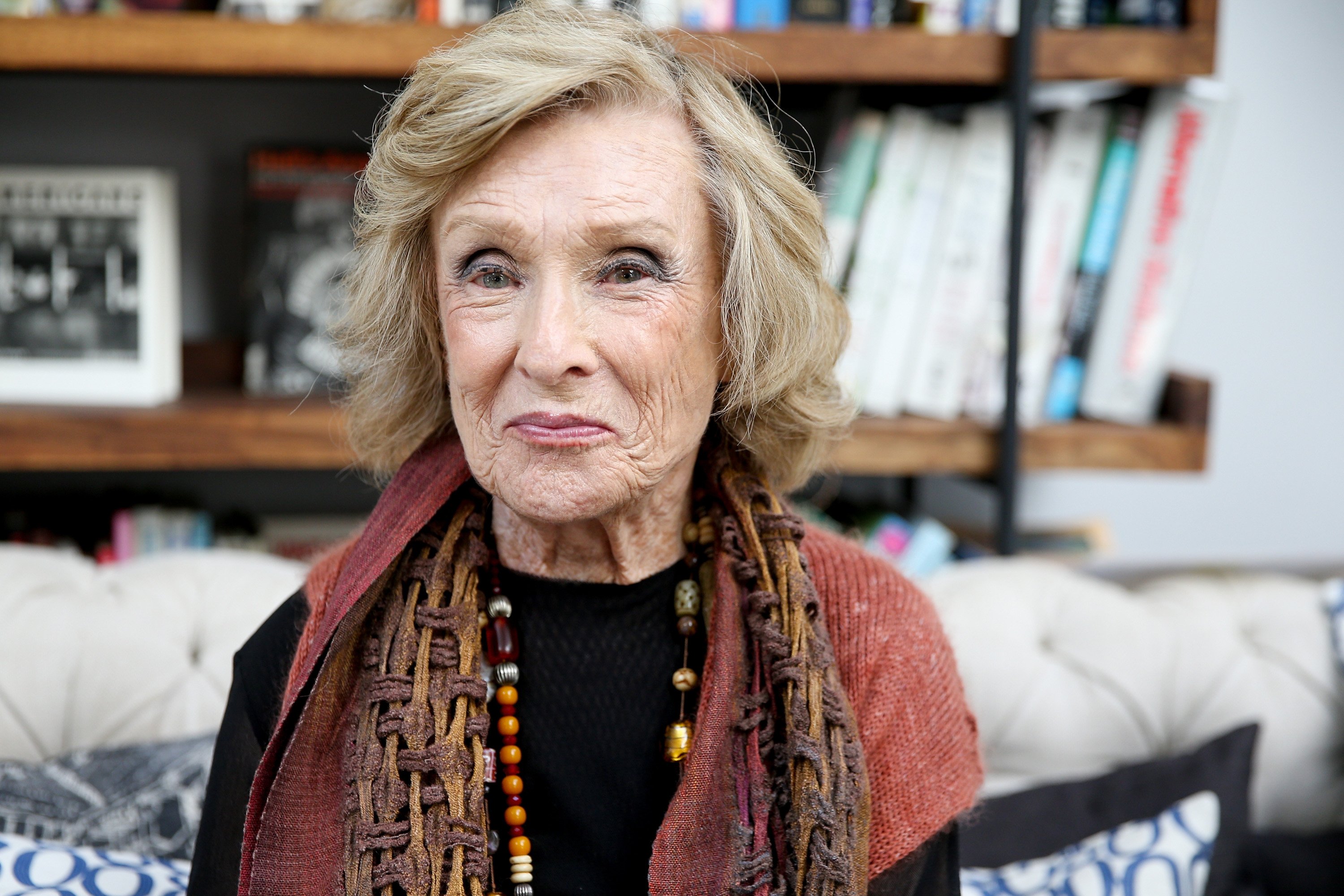 Cloris Leachman at a PETA Fundraising Event, in 2017, Malibu, California. 