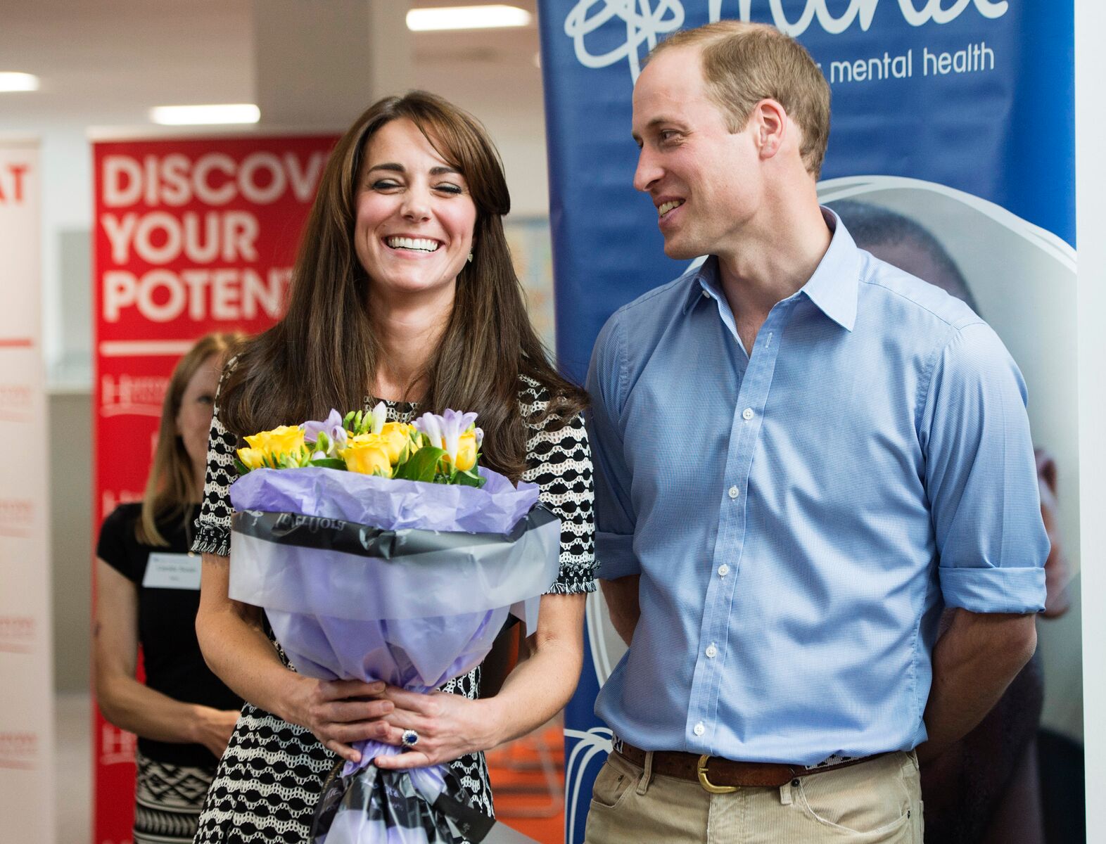 Le prince William et Kate Middleton assistent à un événement organisé par Mind pour marquer la Journée mondiale de la santé mentale en 2015. | Source : Getty Images