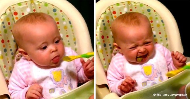 Video goes viral of baby saying first words after trying peas