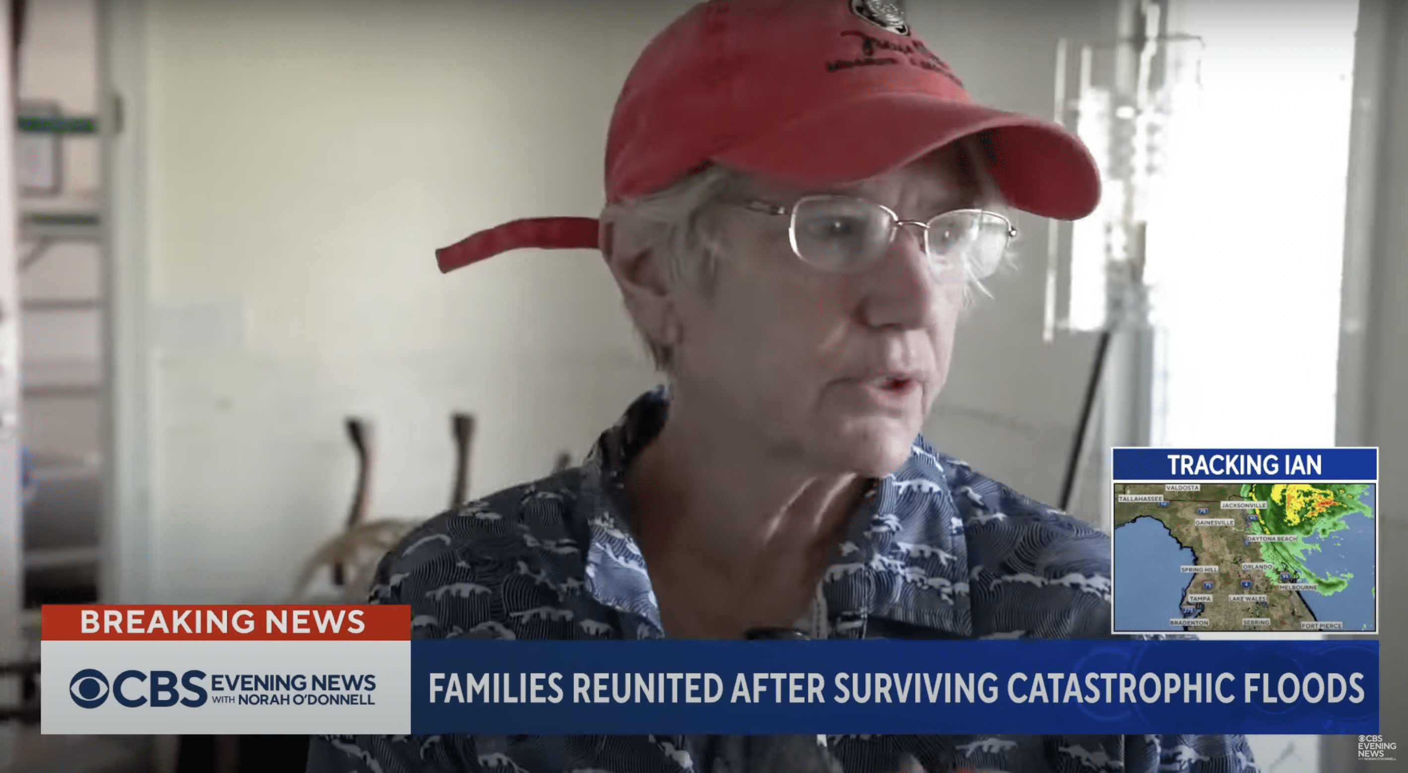 Cecilia Donald reflects on the deadly Hurricane Ian that destroyed her home. | Source: YouTube.com/CBS Evening News