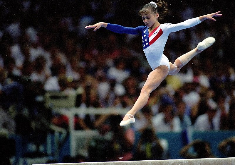 Dominique Moceanu at the Georgia Dome in the 1996 Olympic Games in Atlanta, Georgia | Photo: Getty Images