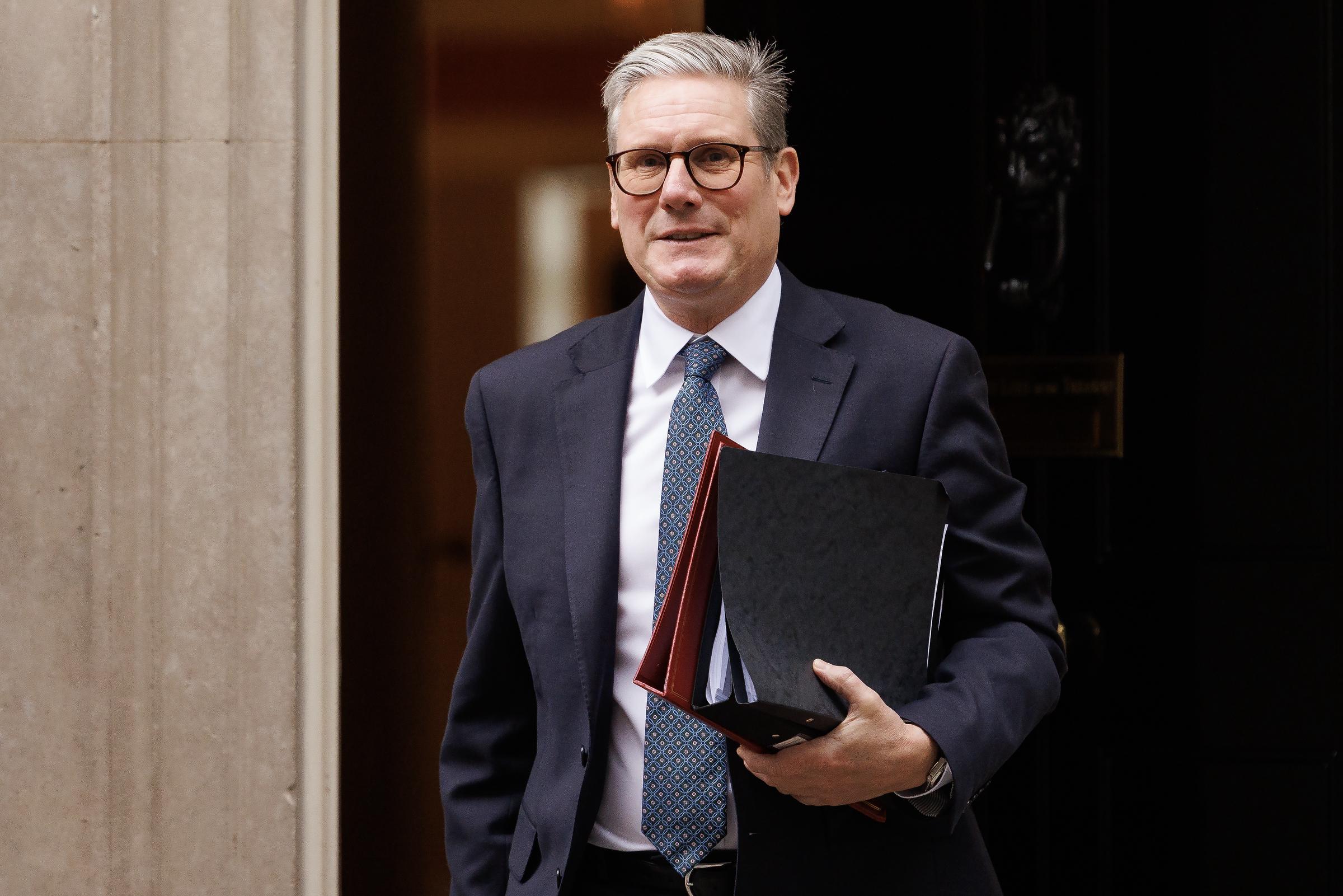 British Prime Minister Sir Keir Starmer departs 10 Downing Street for the House of Commons to attend the weekly Prime Minister's Questions (PMQs) on 9 October 2024 in London, England. | Source: Getty Images