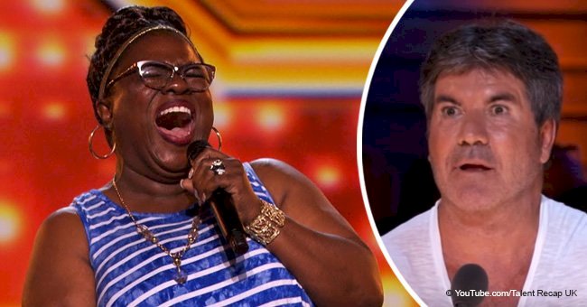 Simon is astounded to see a woman on stage who has come back after 6 years to prove him wrong