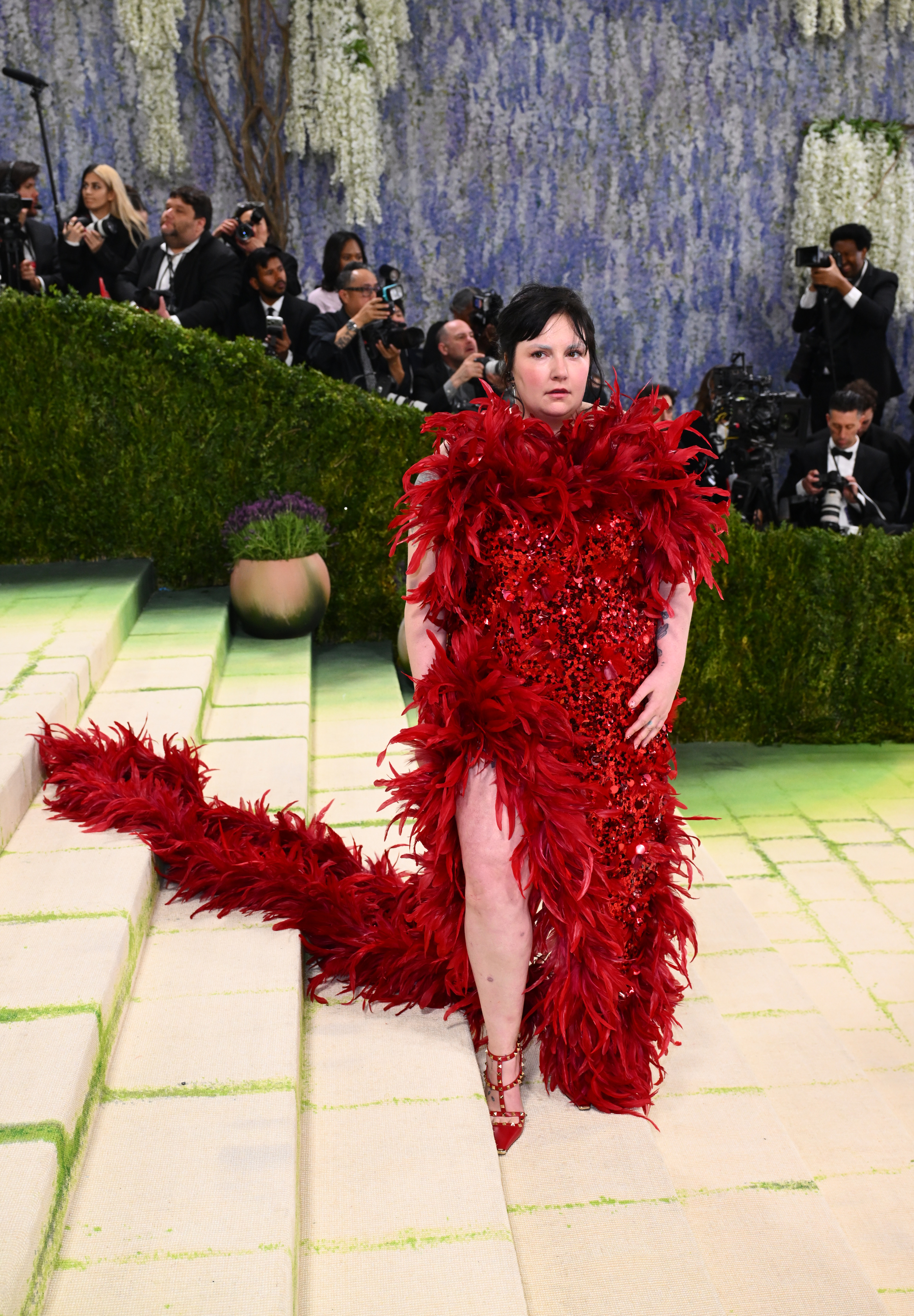 Lena Dunham at The Met Gala Celebrating "Costume Art" held at The Metropolitan Museum of Art on May 4, 2026 in New York | Source: Getty Images
