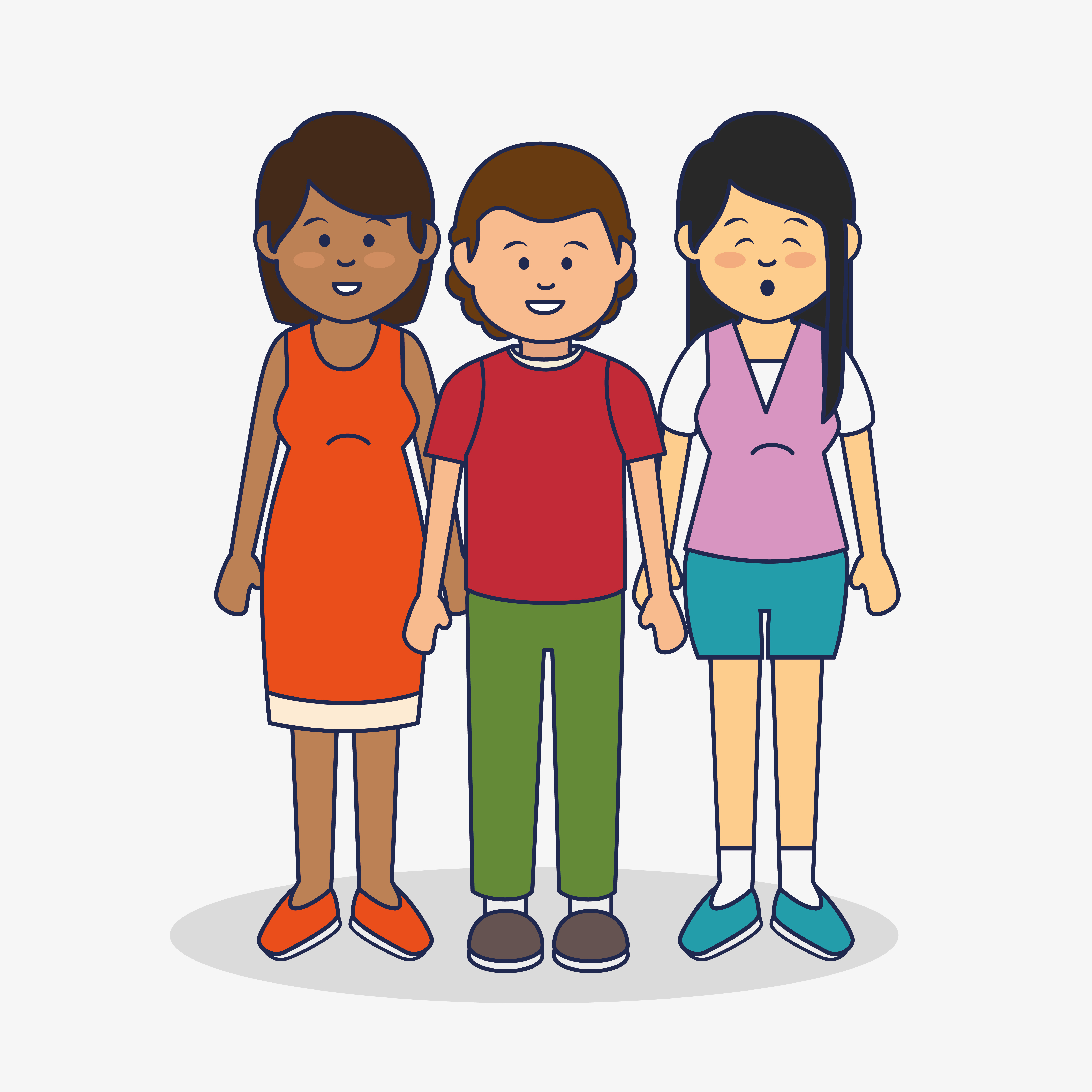 A child's drawing of three people | Source: Pexels