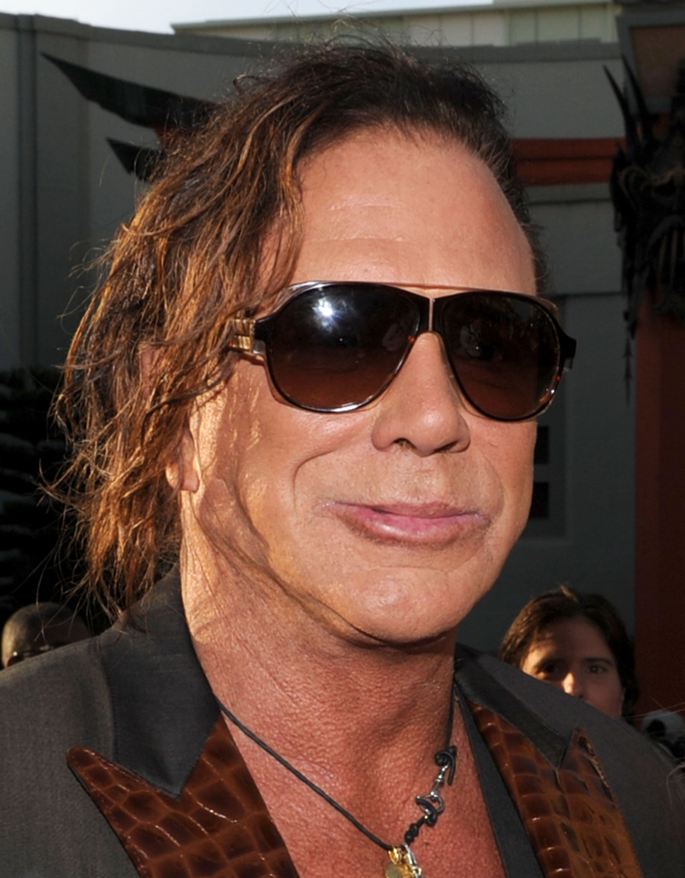 Mickey Rourke arrives at the world premiere of "Iron Man 2," 2010 | Source: Getty Images