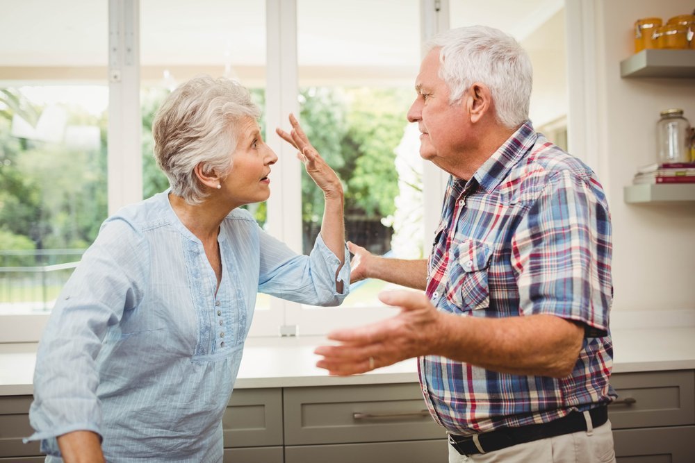Senior couple arguing with each other at home. | Photo: Shutterstock