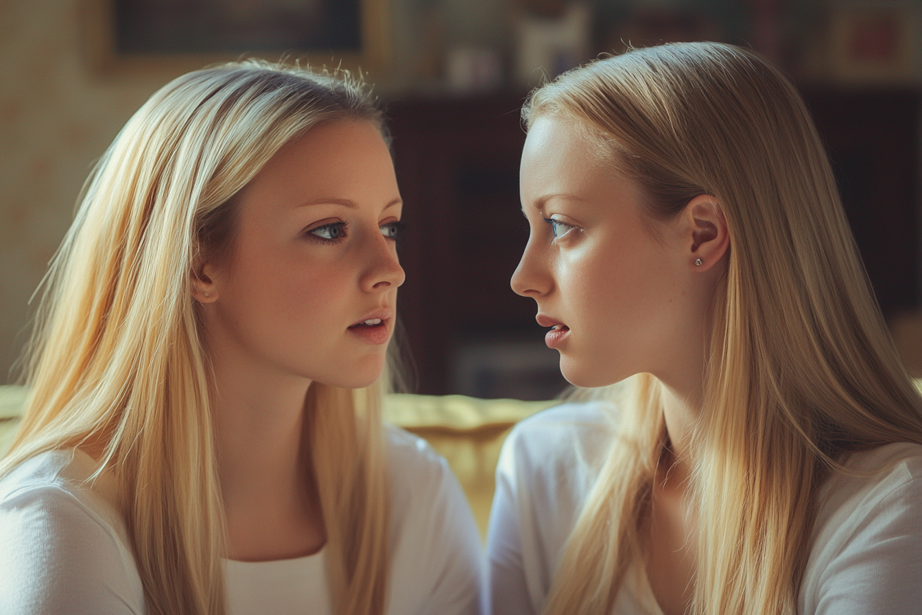 A woman talking to her sister | Source: Midjourney