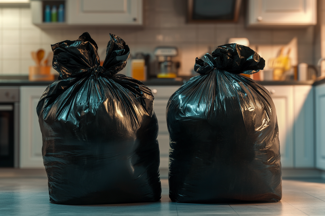 Two garbage bags in the kitchen | Source: Midjourney