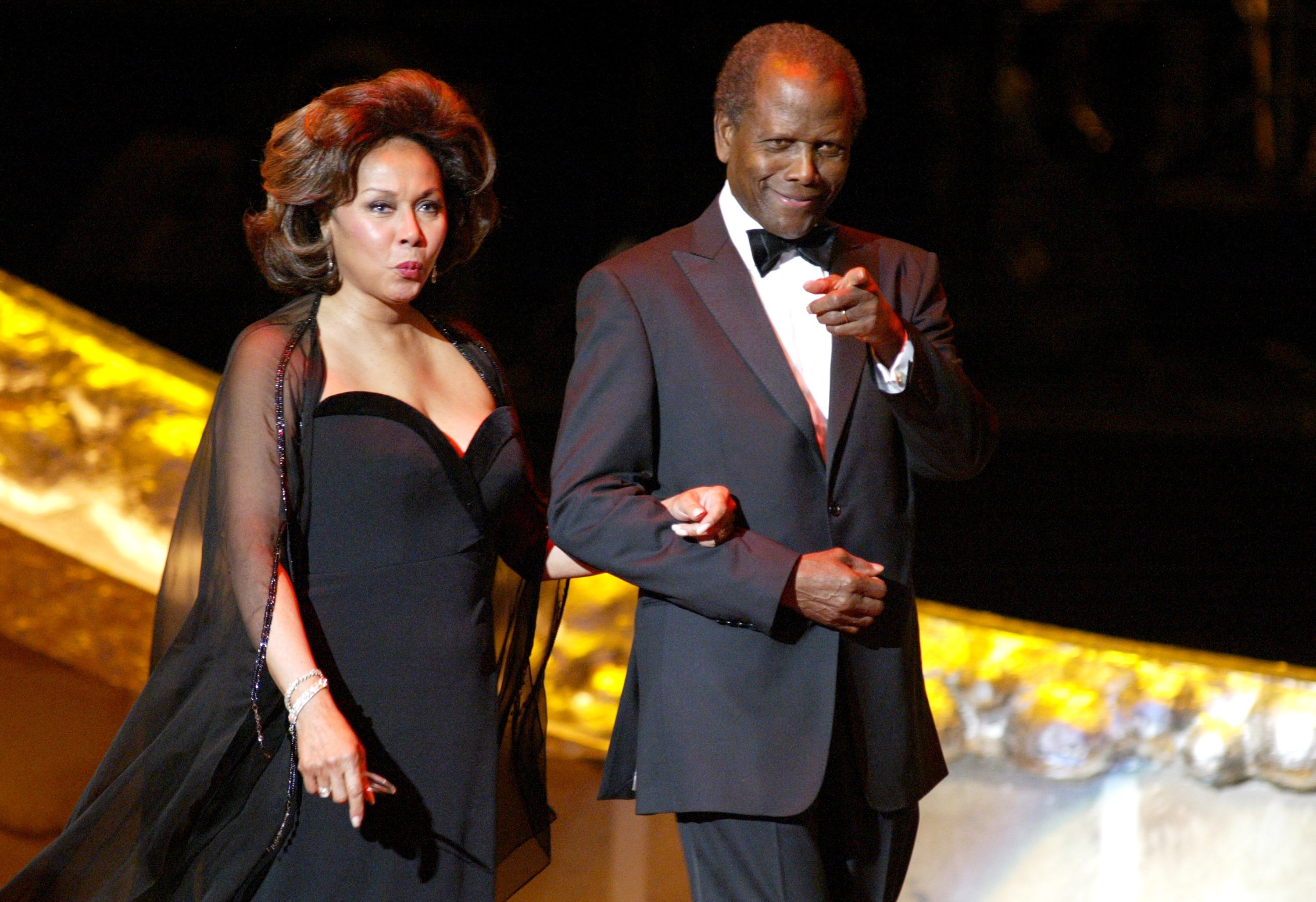 Diahann Carroll and Sidney Poitier at the 36th Annual NAACP Image Awards on March 19, 2005.  Photo: Getty Images